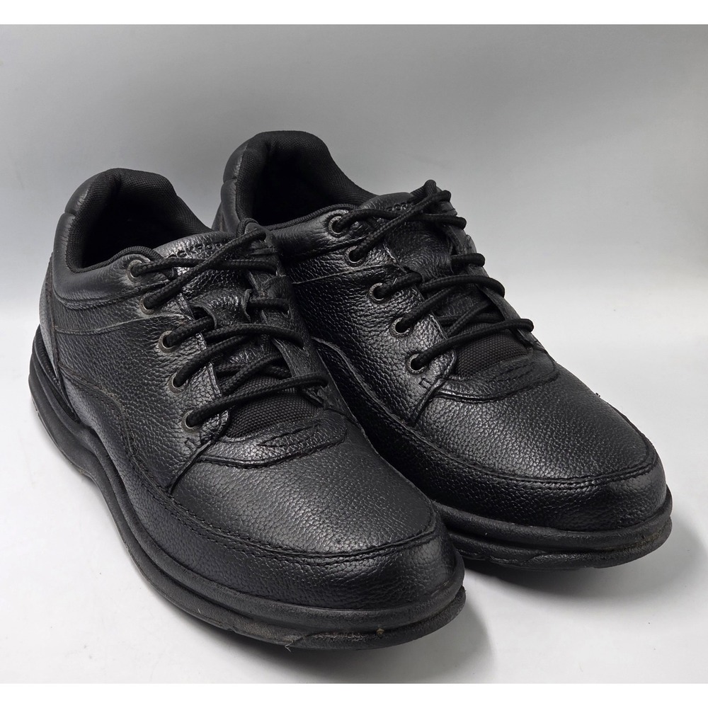 Rockport CG8973 Walking Shoes Mens 13 Black Good Pebbled Leather Slip Resistant